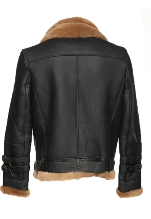 mens-aviator-black-faux-leather-shearling-jacket