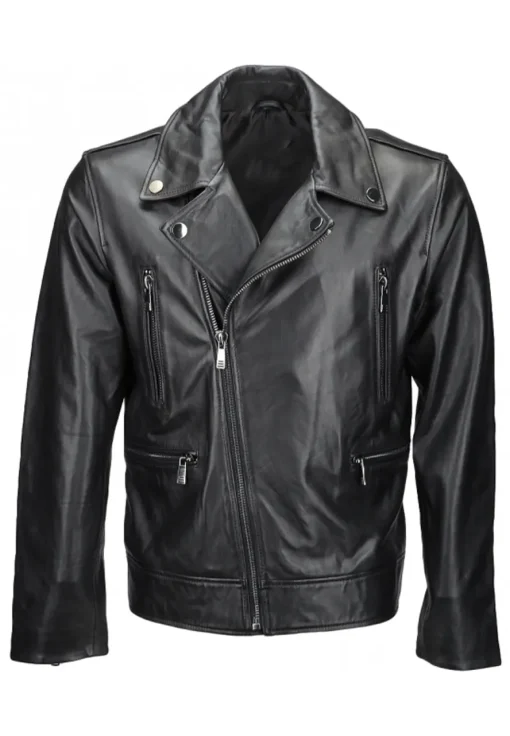 mens-biker-faux-leather-black-jacket