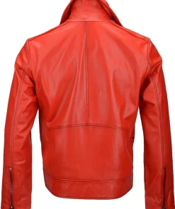 mens-biker-faux-leather-red-jacket