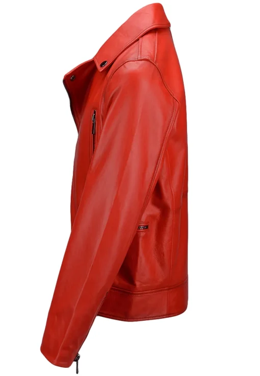 mens-biker-faux-leather-red-jacket