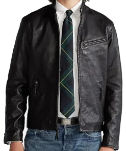 mens-black-cafe-racer-faux-leather-moto-jacket
