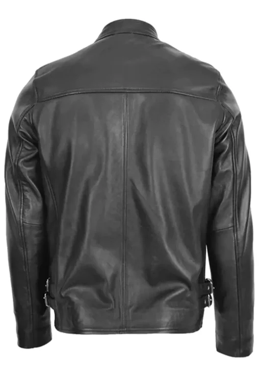 mens-black-faux-leather-cafe-racer-biker-jacket