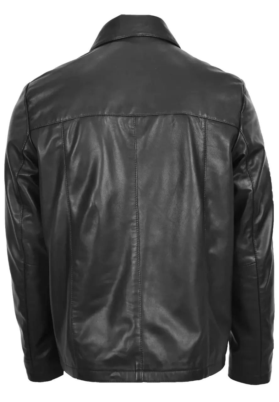 Men's Black Faux Leather Classic Jacket 2 mens-black-faux-leather-classic-jacket