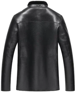 mens-black-faux-leather-fur-lined-jacket