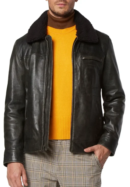 mens-black-faux-leather-jacket-with-removable-shearling-collar