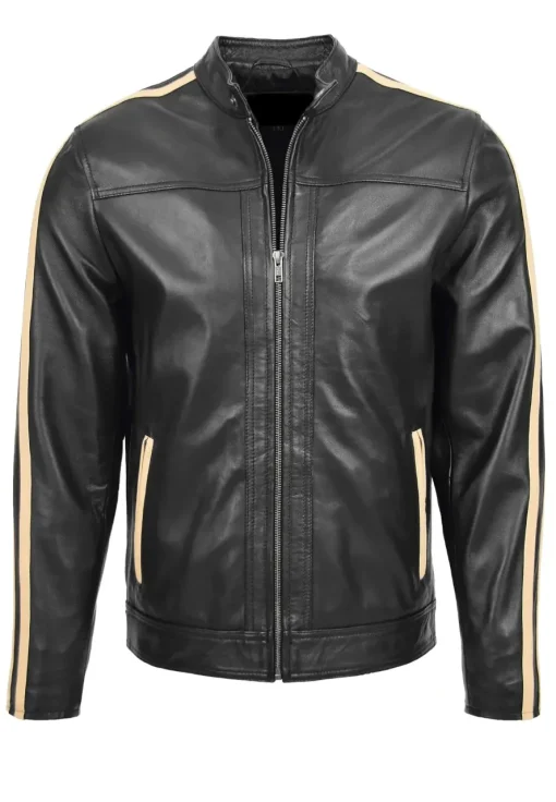 mens-black-faux-leather-racing-jacket-with-off-white-stripes