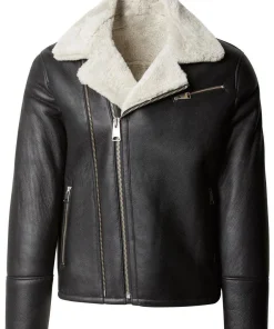 mens-black-faux-leather-white-shearling-jacket