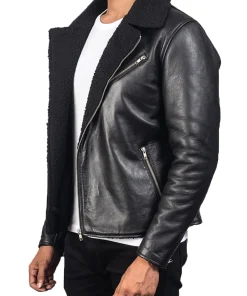 mens-black-shearling-faux-leather-jacket