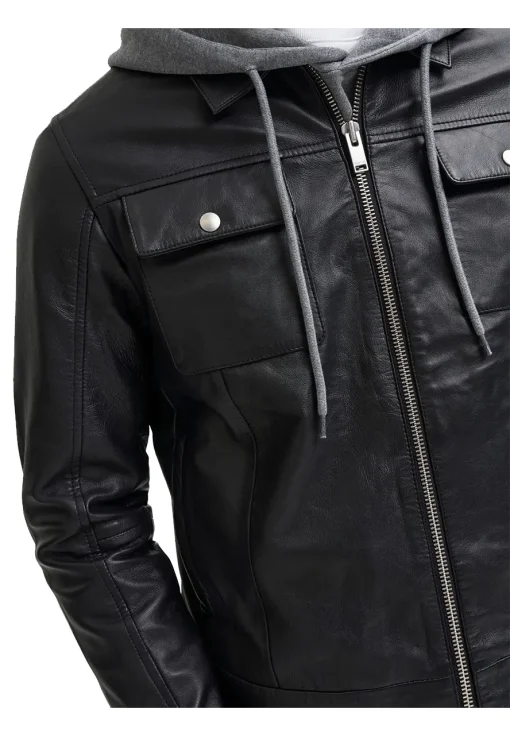 mens-black-trucker-faux-leather-jacket