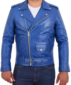 mens-blue-faux-leather-rock-biker-jacket