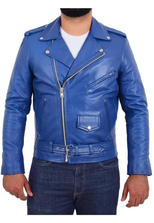 mens-blue-faux-leather-rock-biker-jacket