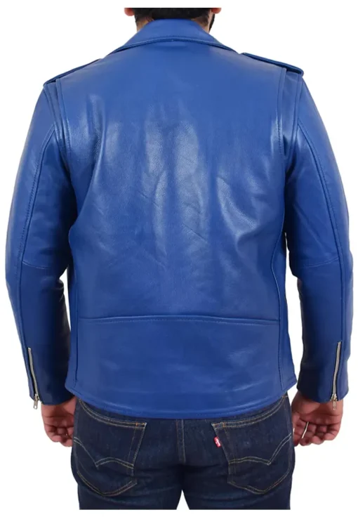 mens-blue-faux-leather-rock-biker-jacket