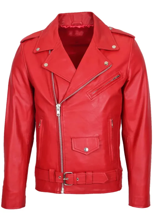 mens-brando-style-red-faux-leather-biker-jacket