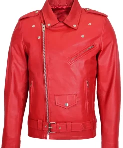 mens-brando-style-red-faux-leather-biker-jacket