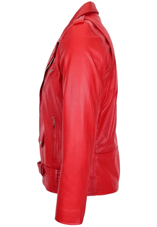mens-brando-style-red-faux-leather-biker-jacket
