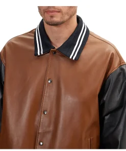 mens-brown-and-black-faux-leather-varsity-bomber-jacket