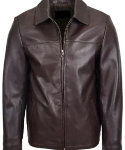 mens-brown-faux-leather-classic-jacket