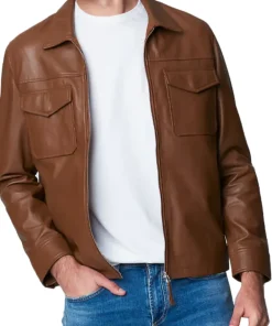 mens-brown-moto-faux-leather-jacket