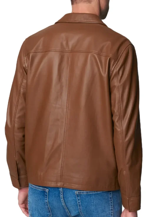 mens-brown-moto-faux-leather-jacket