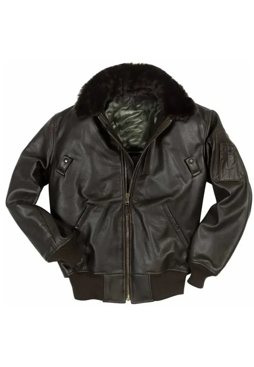 mens-dark-brown-faux-leather-bomber-jacket-with-fur-collar