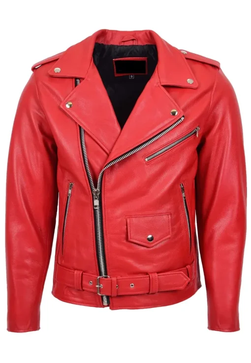 mens-faux-leather-red-biker-jacket