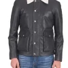 mens-flap-pockets-black-faux-leather-jacket