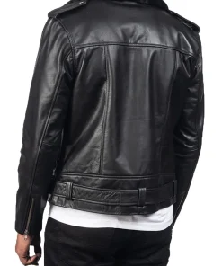mens-fur-collar-black-faux-leather-biker-jacket
