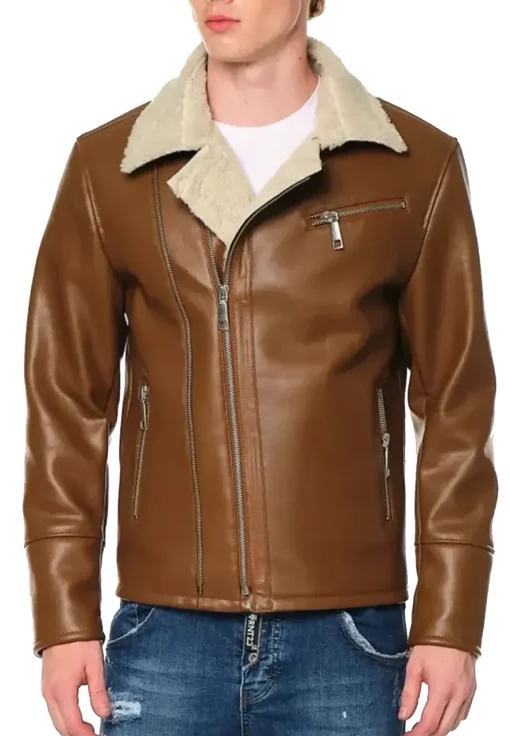 mens-moto-brown-faux-leather-shearling-jacket