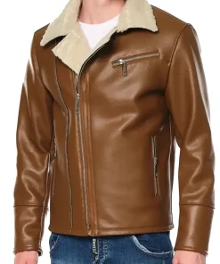 mens-moto-brown-faux-leather-shearling-jacket