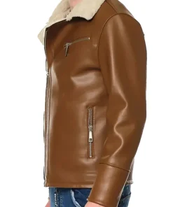 mens-moto-brown-faux-leather-shearling-jacket