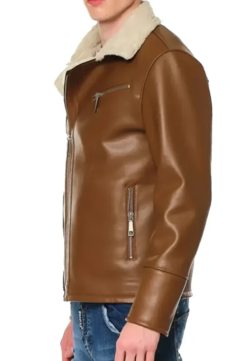 mens-moto-brown-faux-leather-shearling-jacket