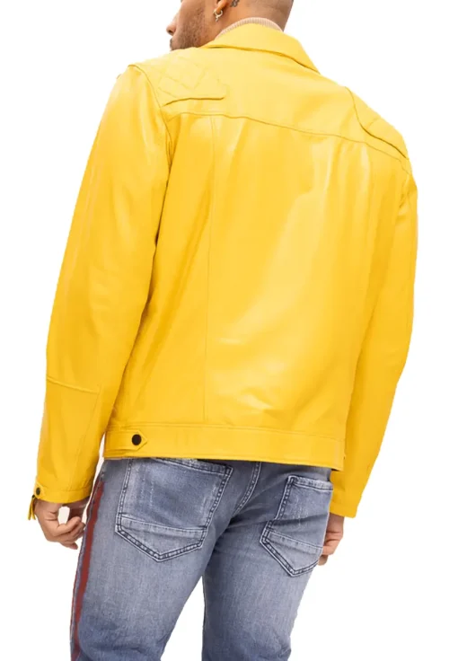 mens-motorcycle-yellow-faux-leather-jacket