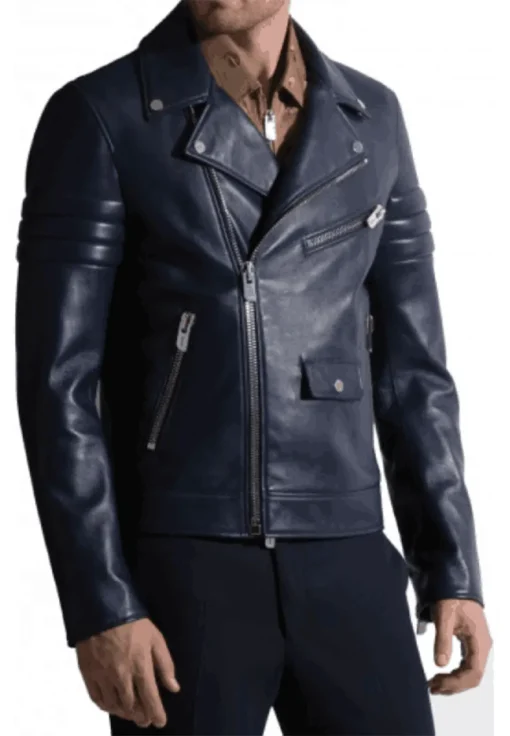 mens-navy-blue-faux-leather-biker-jacket