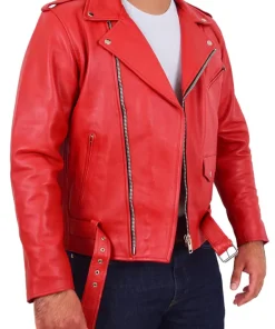 mens-red-faux-leather-rock-biker-jacket