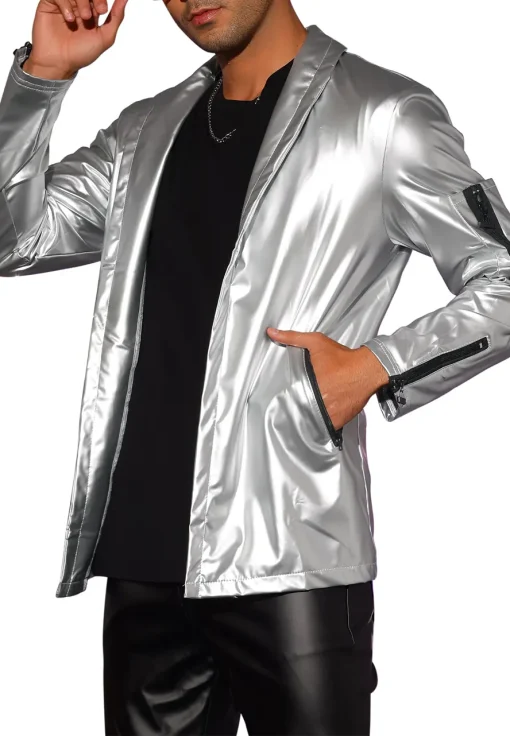 mens-shawl-collar-silver-faux-leather-jacket