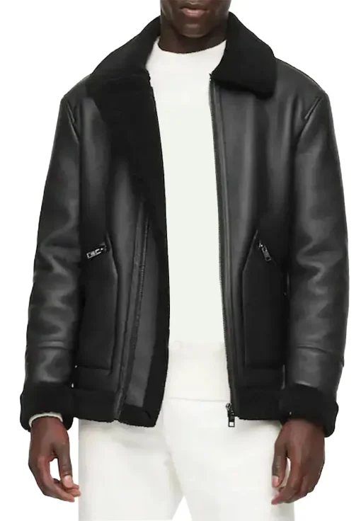 mens-shearling-black-faux-leather-jacket