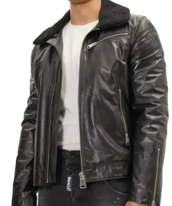 mens-shearling-collar-black-faux-leather-biker-jacket