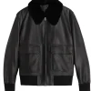 mens-shearling-collar-black-faux-leather-bomber-jacket