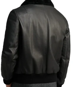mens-shearling-collar-black-faux-leather-bomber-jacket