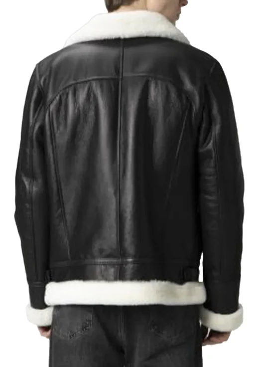 mens-shearling-lined-black-faux-leather-jacket