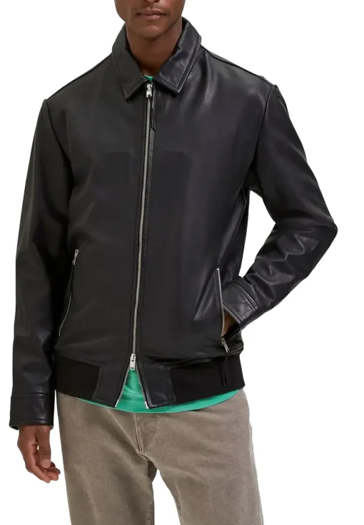 mens-shirt-collar-black-faux-leather-racer-jacket