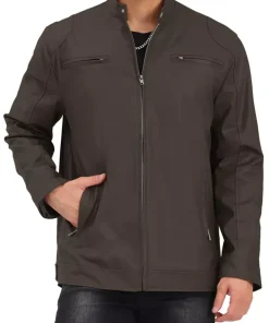 mens-stand-collar-faux-leather-brown-biker-jacket