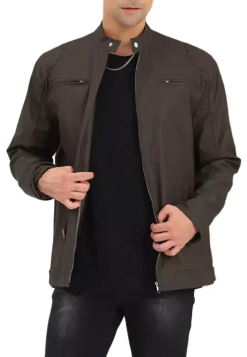 mens-stand-collar-faux-leather-brown-biker-jacket