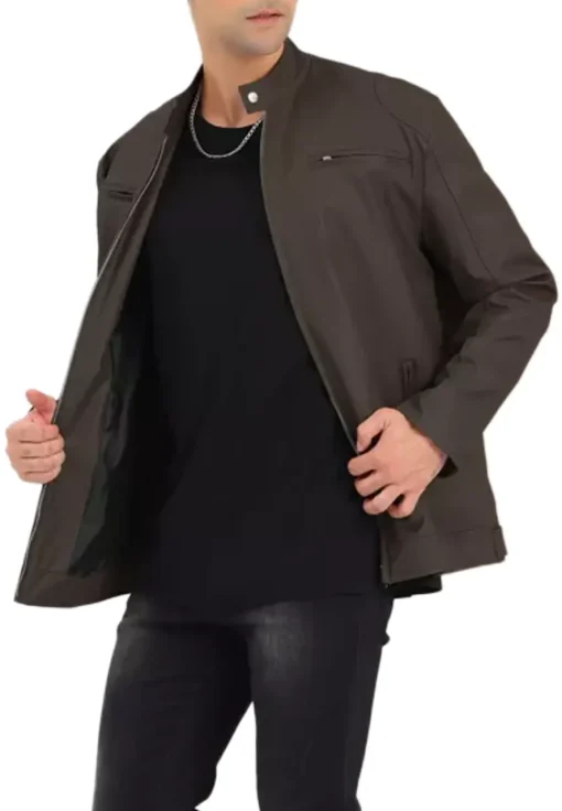 mens-stand-collar-faux-leather-brown-biker-jacket