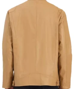 mens-stand-collar-khaki-faux-leather-biker-jacket