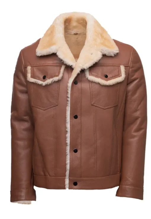 mens-trucker-brown-faux-leather-shearling-jacket