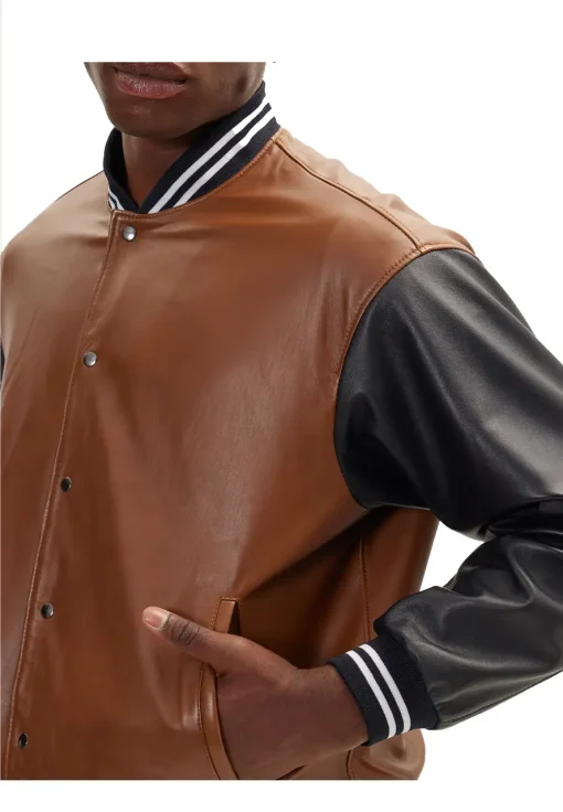mens-two-tone-brown-and-black-faux-leather-bomber-jacket