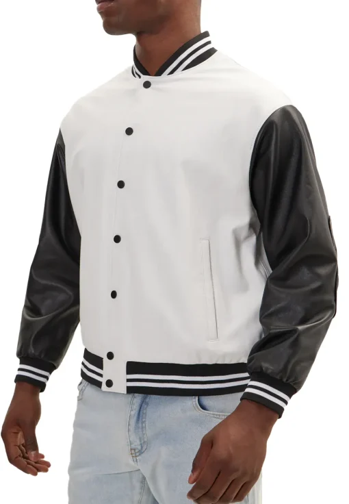 mens-two-tone-white-and-black-faux-leather-bomber-jacket
