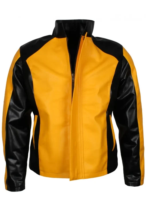 mens-yellow-and-black-faux-leather-biker-jacket