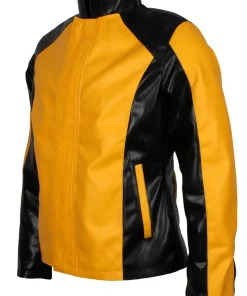 mens-yellow-and-black-faux-leather-biker-jacket